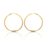 18K Gold Layered 28mm Endless-Loop Hoops 21.0094