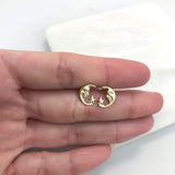 18K Gold Layered Moon & Star Plugs Kids Earrings 21.0114