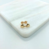 18K Gold Filled Oro Laminado Kids Heart Shape Earrings Wholesale 21.0121