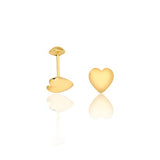 18K Gold Filled Oro Laminado Kids Heart Shape Earrings Wholesale 21.0121