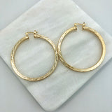 18K Gold Layered 48 mm Twisted Hoops 21.0130