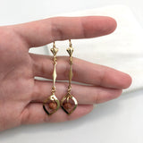 18K Gold Layered Gold Stone Venturina Dangle Earrings 21.0134/16