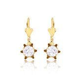 18K Gold Layered Rhinestone Lever Back Earrings 21.0166/1/2/3/6/7