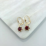 18K Gold Layered Rhinestone Lever Back Earrings 21.0166/1/2/3/6/7