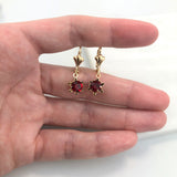 18K Gold Layered Rhinestone Lever Back Earrings 21.0166/1/2/3/6/7