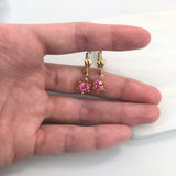 18K Gold Layered Rhinestone Lever Back Earrings 21.0166/1/2/3/6/7