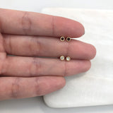 18K Gold Filled Oro Laminado Assorted Cubic Zirconia Colors Cylinder Stud Plugs Kids Earrings Wholesale 21.0198/1/3