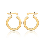 18K Gold Layered 20mm Cylinder Hoops 21.0246