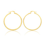 18K Gold Layered 34 mm Cylinder Hoops 21.0255