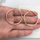 18K Gold Layered 34 mm Cylinder Hoops 21.0255