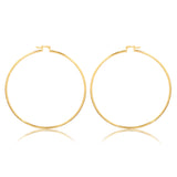 18K Gold Layered 72 mm Cylinder Hoops 21.0259