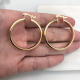 18K Gold Layered 59 mm Hoops 21.0267