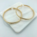 18K Gold Layered 66 mm Diamond Cut Finish Hoops 21.0274