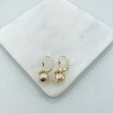 18K Gold Layered Pearl In Cut Out Design Lever Back Earrings 21.0397/92