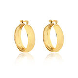 18K Gold Layered 27 mm Truncated Cylinder Hoops 21.0406