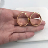 18K Gold Layered 27 mm Truncated Cylinder Hoops 21.0406