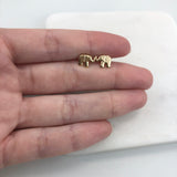 18K Gold Layered Elephant Design Plug Kids Earrings 21.0417