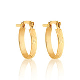 18K Gold Filled Oro Laminado Two-Tone Hoops Kids Earrings 21.0151