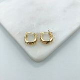 18K Gold Layered Cut Out Cuboid Kids Earrings 21.0592