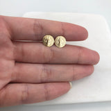 18K Gold Filled Oro Laminado Bow Design Push Back Earrings 21.0611