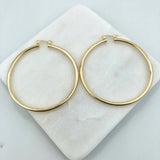 18K Gold Layered 57 mm Hoops 21.0900