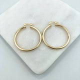 18K Gold Layered 35 mm Hoops 21.0901