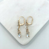 18K Gold Layered Rhinestone Chandelier Leverback Earrings 21.1094/1/2/3/4/6/7/9