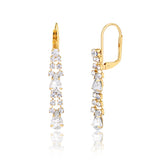 18K Gold Layered Rhinestone Chandelier Leverback Earrings 21.1094/1/2/3/4/6/7/9