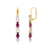 18K Gold Layered Rhinestone Chandelier Leverback Earrings 21.1094/1/2/3/4/6/7/9