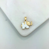 18K Gold Layered Enamel Elephant Shape Pendant 31.0032/1/2/3