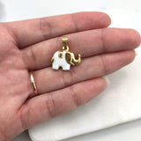 18K Gold Layered Enamel Elephant Shape Pendant 31.0032/1/2/3