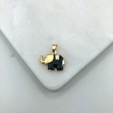 18K Gold Layered Enamel Elephant Shape Pendant 31.0032/1/2/3