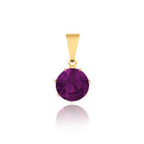 18K Gold Filled Oro Laminado Assorted Color Rhinestone Pendant 31.0048/1/2/3/4/5/6/7/9