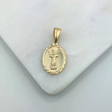 18K Gold Layered Diamond Cut Divine Child Jesus Medal Pendant 31.0071