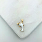 18K Gold Layered Enamel Dolphin Shape Pendant 31.0073/1/2/3