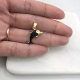 18K Gold Layered Enamel Dolphin Shape Pendant 31.0073/1/2/3