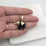 18K Gold Layered Enamel Elephant Figure Pendant 31.0080/1/2/3