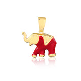 18K Gold Layered Enamel Elephant Figure Pendant 31.0080/1/2/3