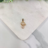 18K Gold Layered Clear Cubic Zirconia Boy Shape Charm 33.0127